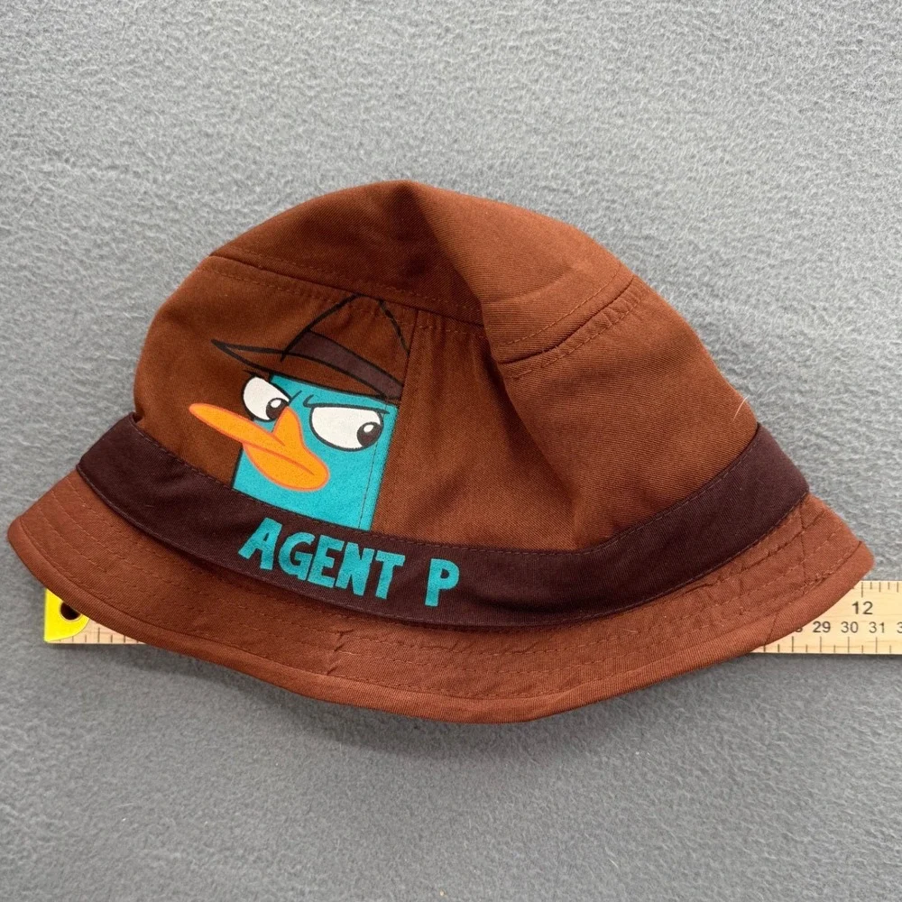 Disney Phineas & Ferb Agent P Fedora Hat Kids Brown Perry Platypus Y2K Nostalgic